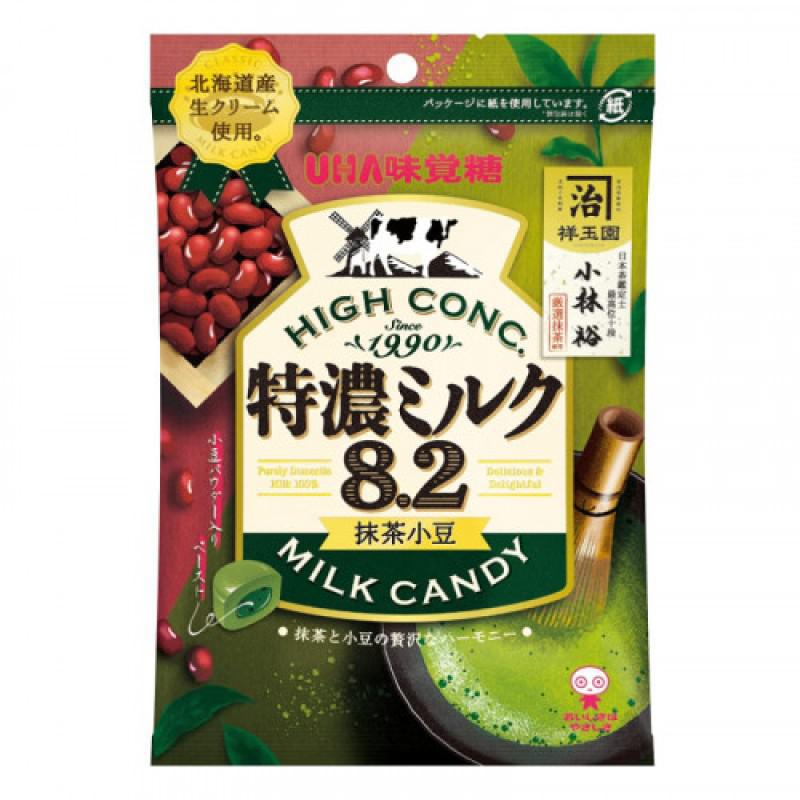 UHA Tokuno Milk 8.2 High Concentrated Uji Matcha Red Bean Milk Candy 北海道牛奶糖抹茶紅豆味 67g