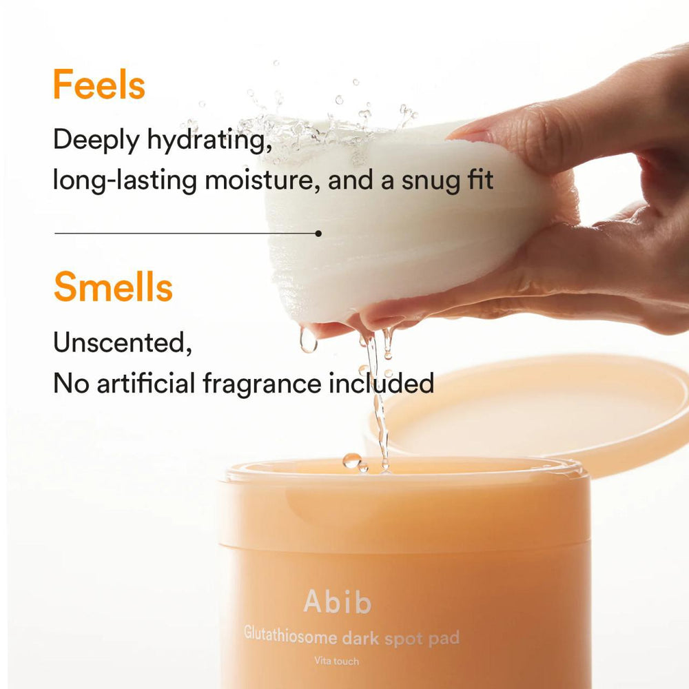 
                      
                        Abib Glutathiosome Dark Spot Pad Vita Touch 阿彼芙谷胱甘肽鱼腥草舒缓镇定保湿爽肤片 60Pads
                      
                    
