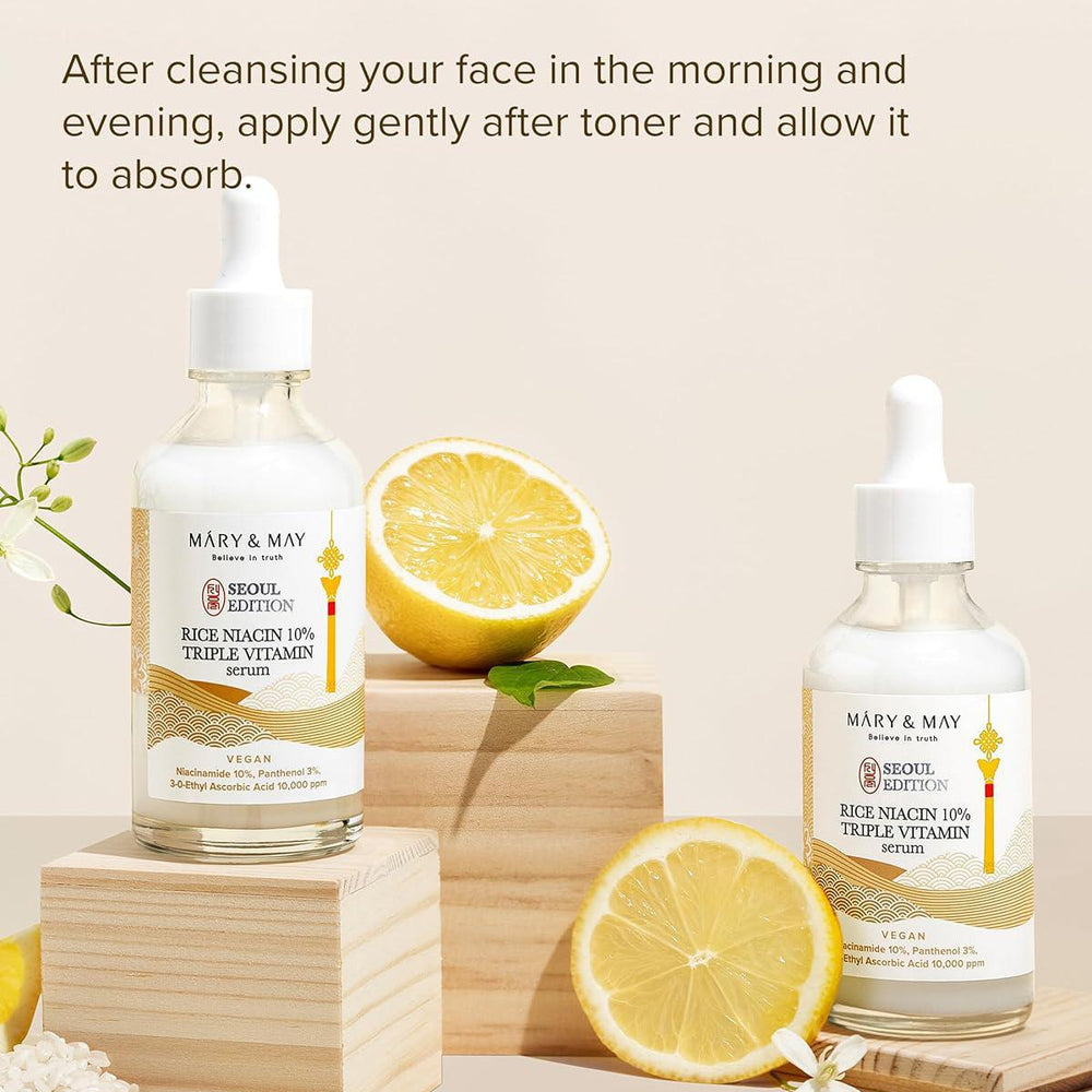 
                      
                        Mary&May Rice Niacin 10% Triple Vitamin Serum 媄茵雅10%大米烟酸三重维生素精华液 80mL
                      
                    