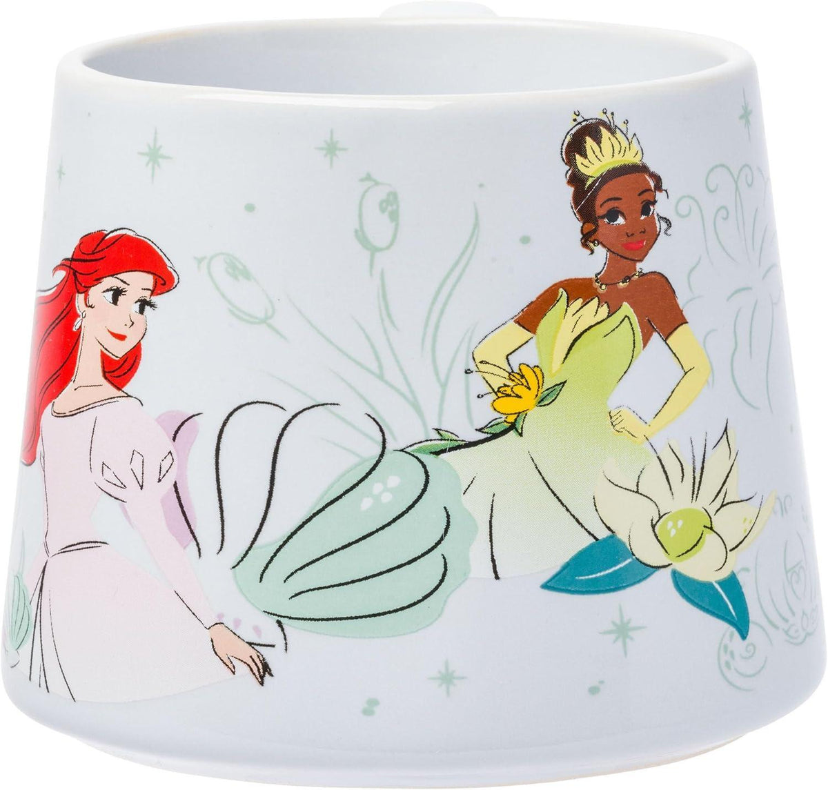 Ceramic Princess Containers Disney Princess Icon Sparkle Tapered Pottery Mug 迪士尼公主系列闪亮锥形陶瓷杯 14oz ...