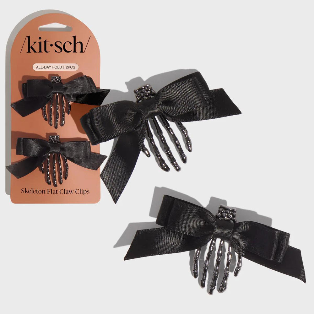Kitsch Skeleton Flat Claw Clips 骷髅扁平爪夹 2件