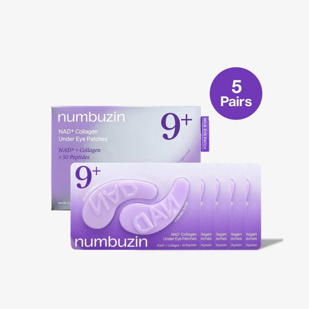 Numbuzin No.9 Nad + Collagen Under Eye Patches 韩国Numbuzin数字9号Nad+胶原蛋白眼膜 5 Pairs