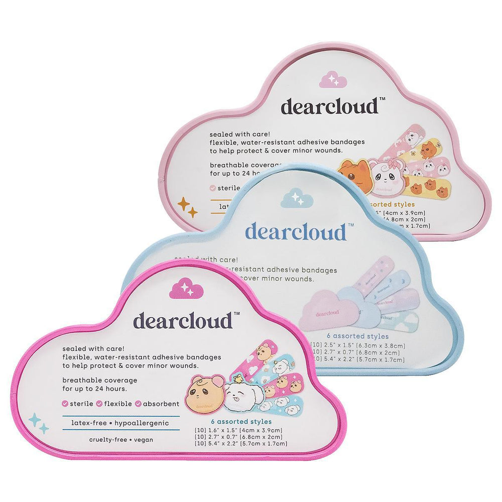 Dearcloud Comfort Bandages - 30ct with Reusable Tin 韩国Dearcloud舒适防水绷带-30片带收纳盒