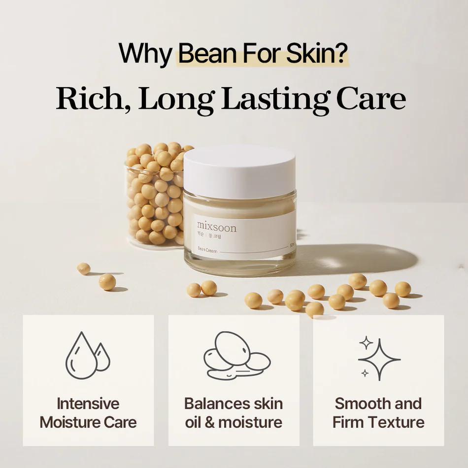 
                      
                        Mixsoon Bean Cream Nourishing & Moisturizing 韩国大豆面霜果酸姜黄发酵酵母美容 50mL
                      
                    