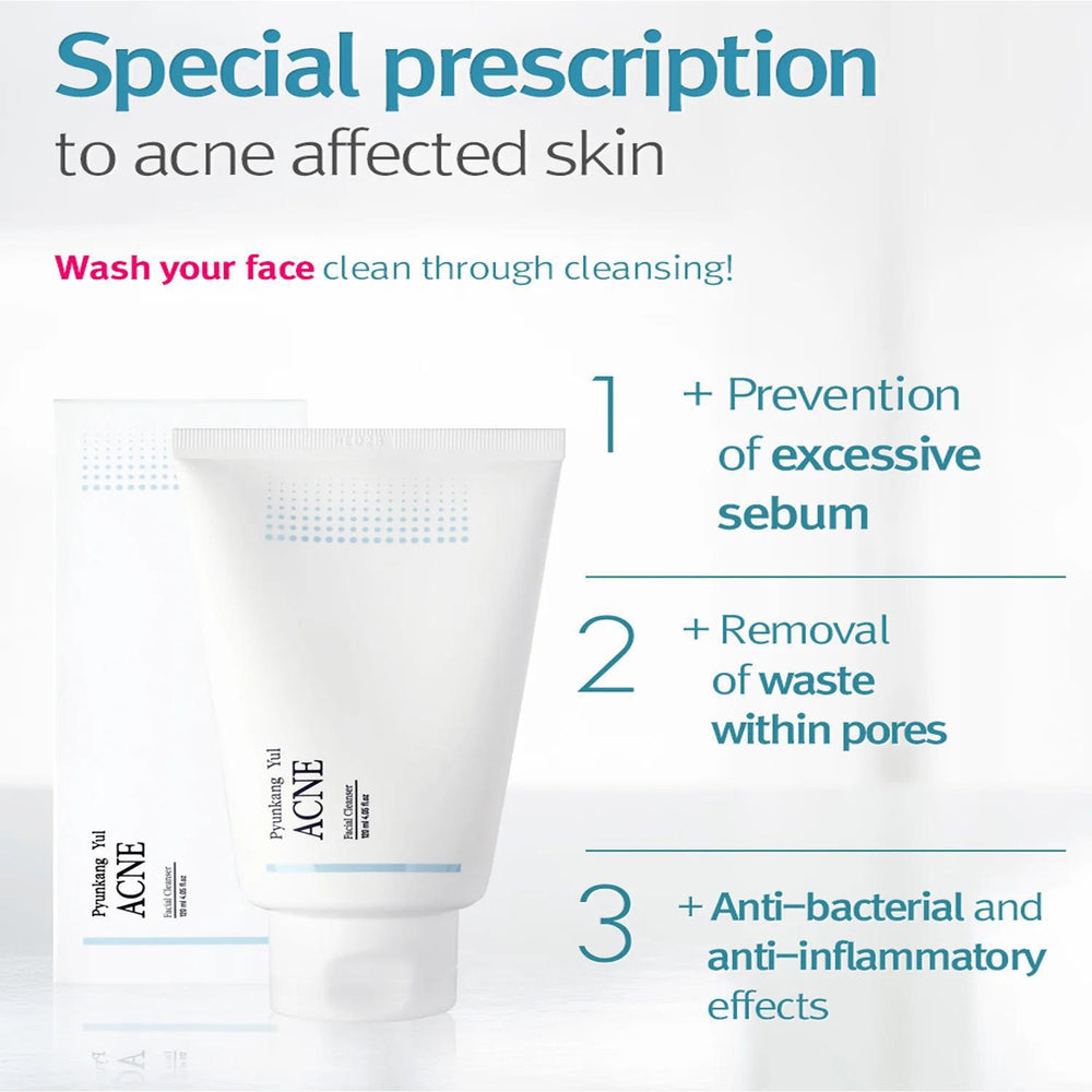 
                      
                        Pyunkang Yul ACNE Facial Cleanser 扁康率祛痘洁面乳120mL
                      
                    