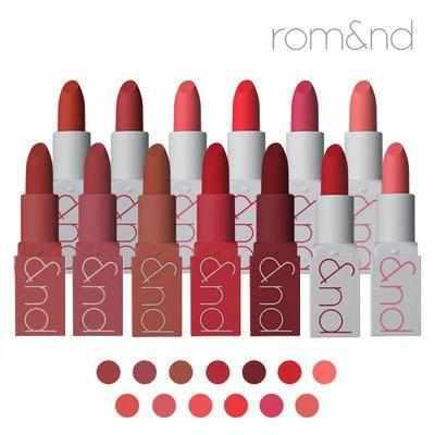 Rom&nd Zero Matte Lipstick 韩国Romand雾面哑光丝绒唇膏