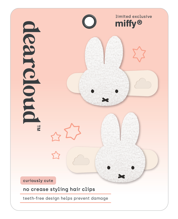 
                      
                        Dearcloud Miffy No Crease Styling Clips - Curiously Cute 米菲无折痕造型毛绒发夹 2pcs
                      
                    