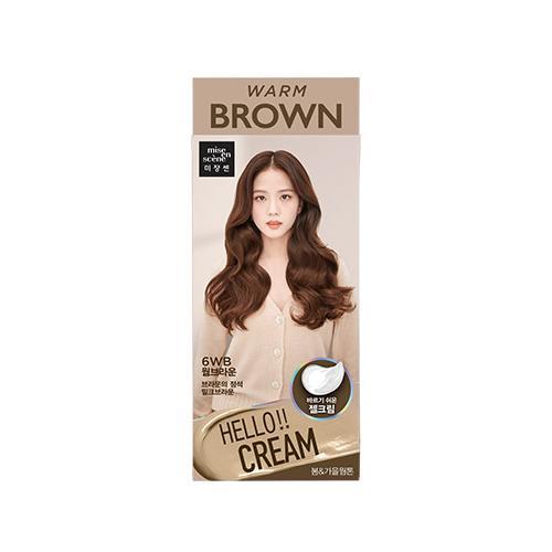 Mise En Scene Hello Cream 6WB Warm Brown 爱茉莉新版膏状染发暖棕