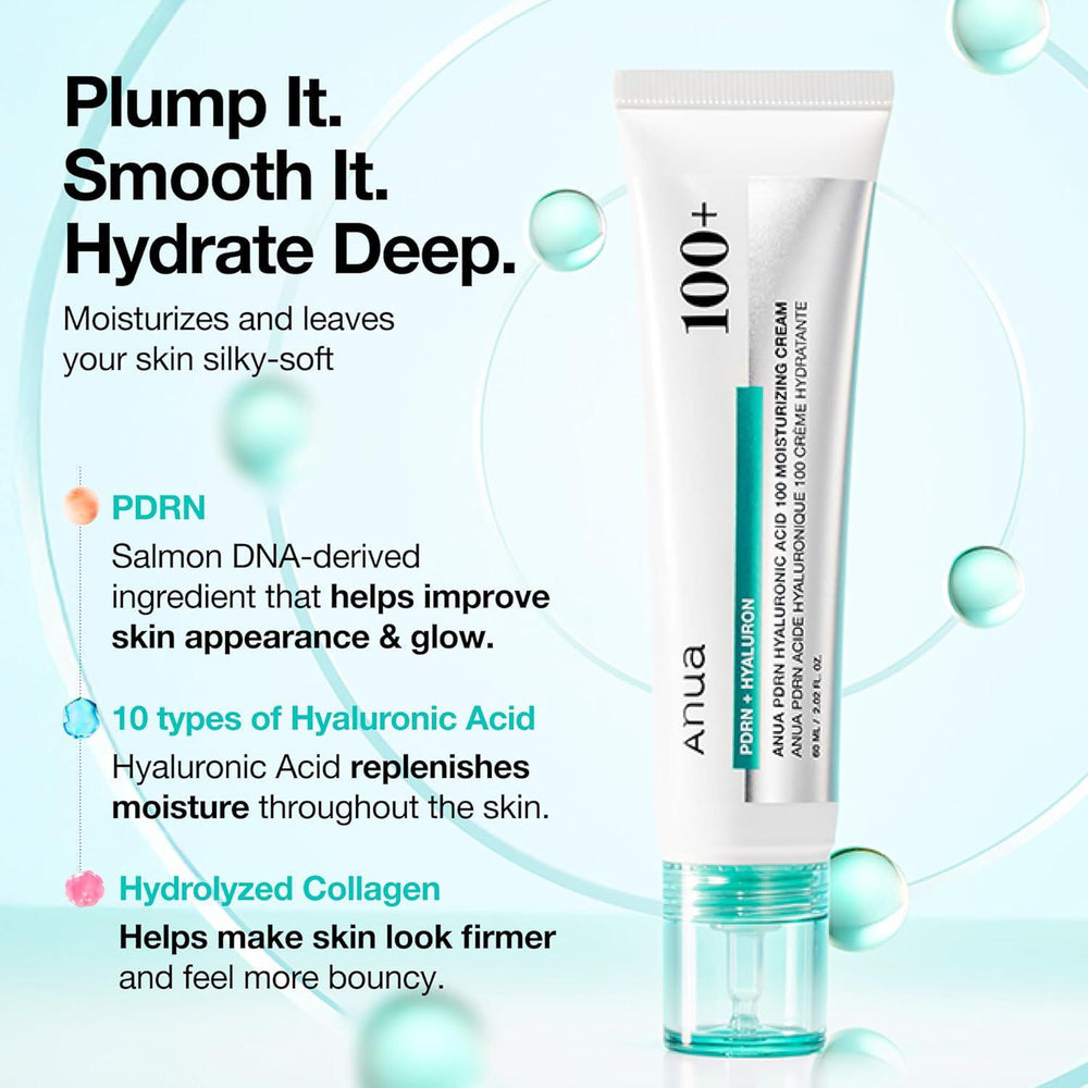 
                      
                        ANUA PDRN Hyaluronic Acid 100 Moisturizing Cream 韩国ANUA透明质酸100保湿面霜 60mL
                      
                    