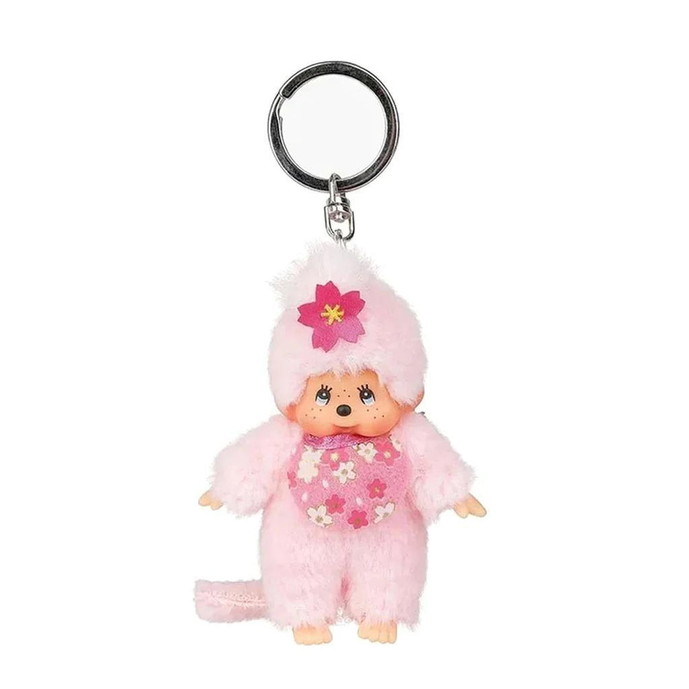Monchhichi Cherry Blossom Keychain Charm 蒙奇奇樱花毛绒玩具钥匙扣
