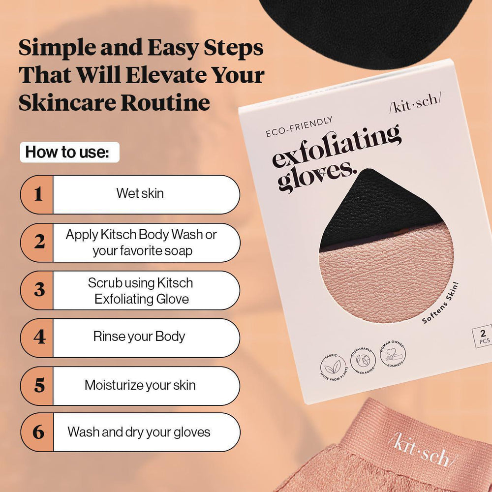 
                      
                        Kitsch Exfoliating Gloves 去角质搓澡巾 2pc Set
                      
                    