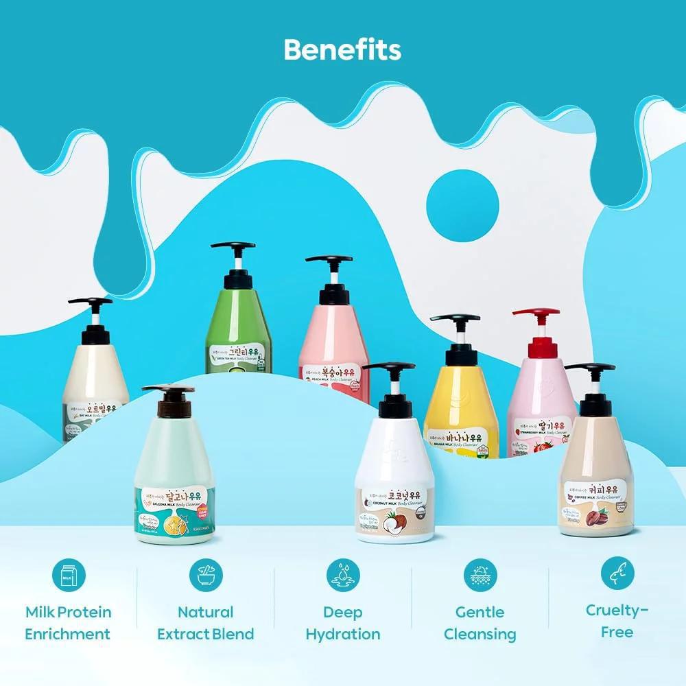 
                      
                        Kwailnara Milk Body Cleanser 韩国Kwailnara深层滋润沐浴露 560mL
                      
                    