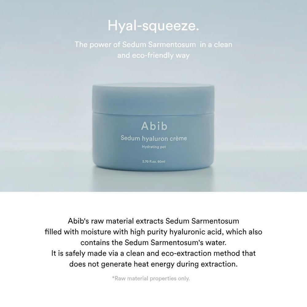 
                      
                        Abib Sedum Hyaluron Cream Hydrating Pot 阿彼芙透明质酸沁润保湿面霜 80mL
                      
                    