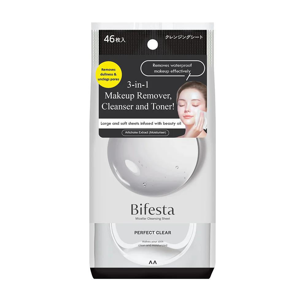 Mandom Bifesta Micellar Cleansing Sheet Perfect Clear 漫丹卸妆清洁湿巾 46片