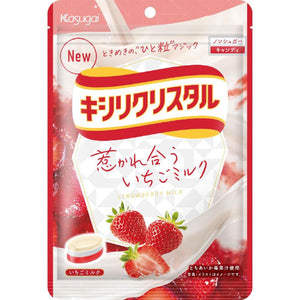 Kasugai Seika Crystal Strawberry Milk 63G春日井Kasugai 糖果 奶油草莓