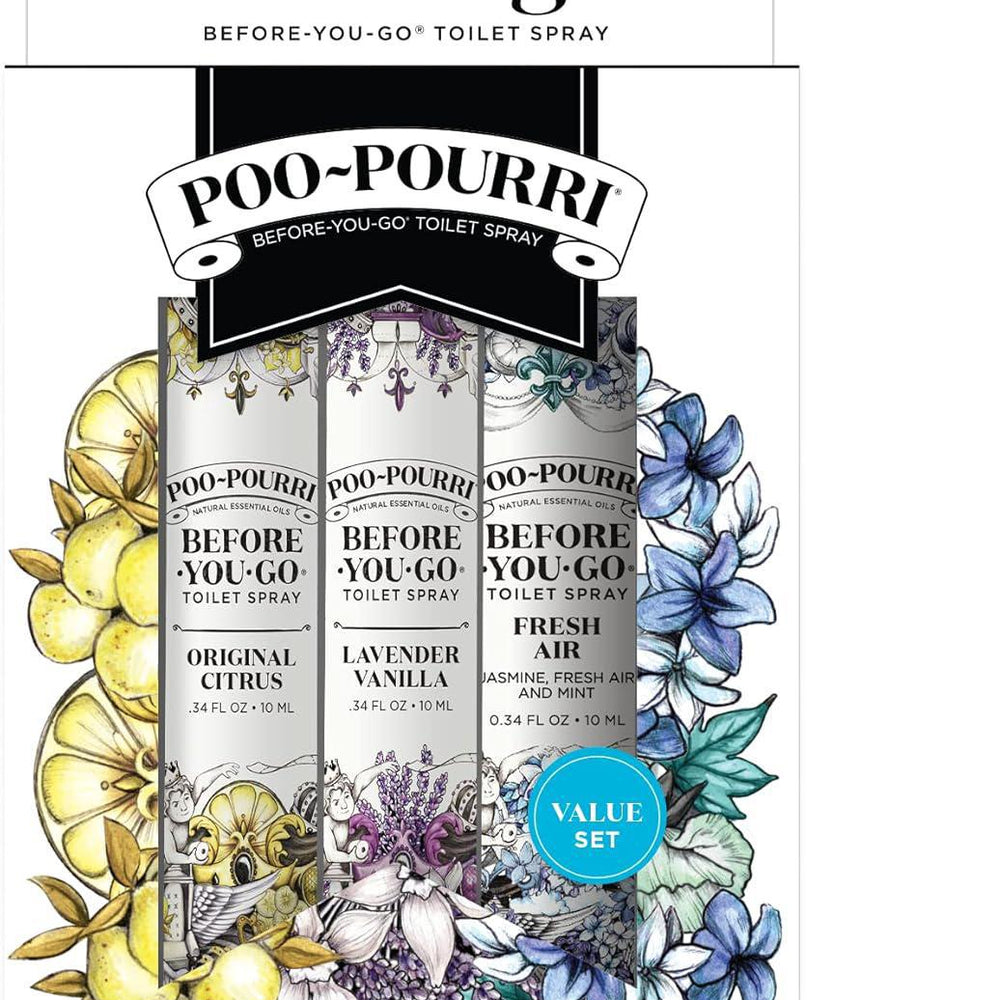 
                      
                        Poo-Pourri Before-You-Go Toilet Spray On-The-Go Set 3 pack Travel Size 神奇噗噗丽如厕马桶除臭喷雾3件装旅行装 10 mL
                      
                    