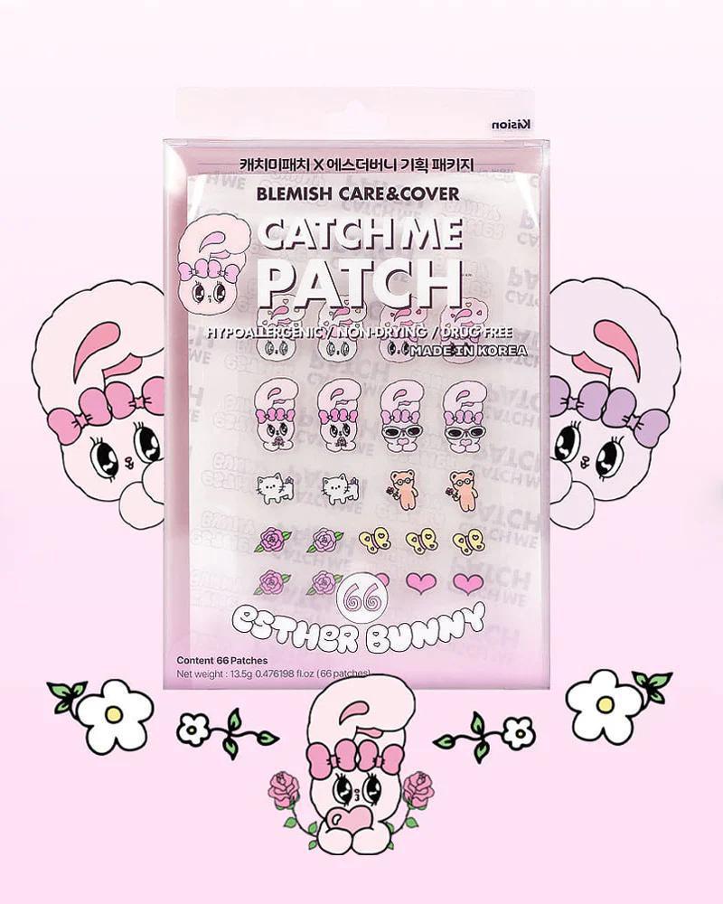 Catch Me Patch Emoticon Pink #Esther Bunny 韩国Catch Me Patch可爱表情系列痘痘贴 66pcs