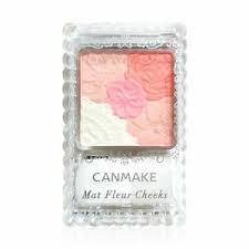 CANMAKE MAT FLEUR CHEEKS 03 MARMALADE 景田花瓣雕刻五色腮红附刷 #03哑光 橘子色