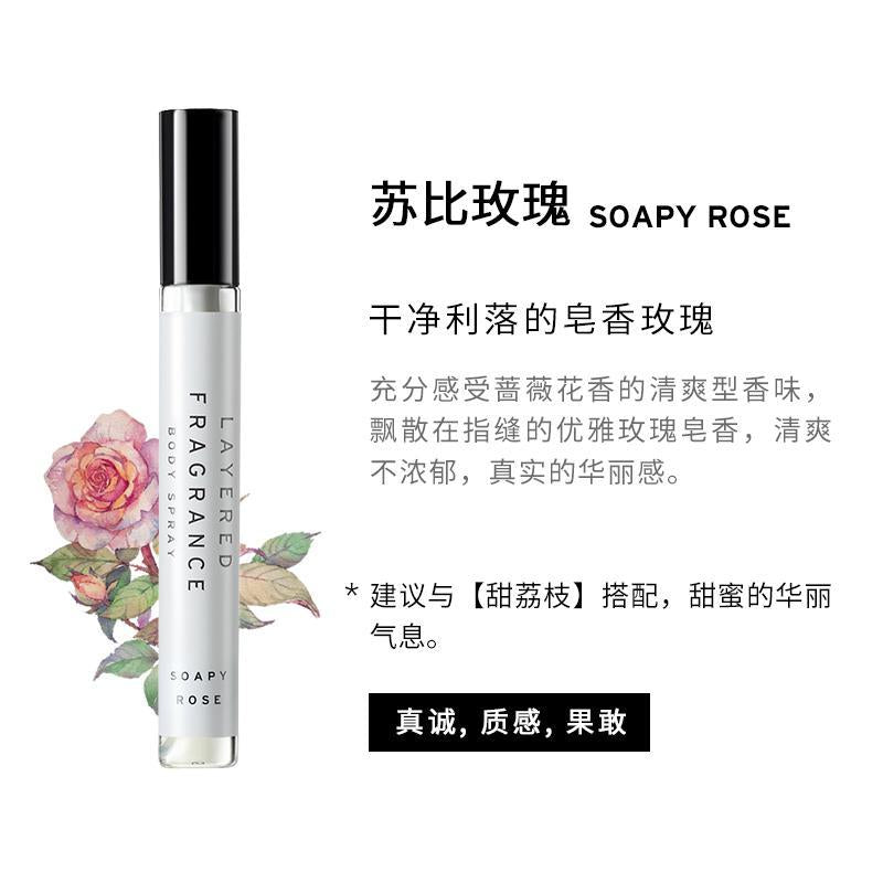 
                
                    Load image into Gallery viewer, Layered Fragrance Body Spray Soapy Rose 苏比玫瑰试管香水
                
            