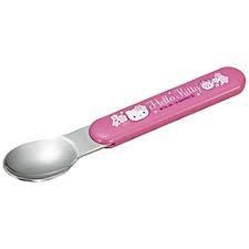 
                
                    Load image into Gallery viewer, OSK HELLO KITTY KITTY SPOON SF-3 日本HELLO KITTY儿童餐勺
                
            