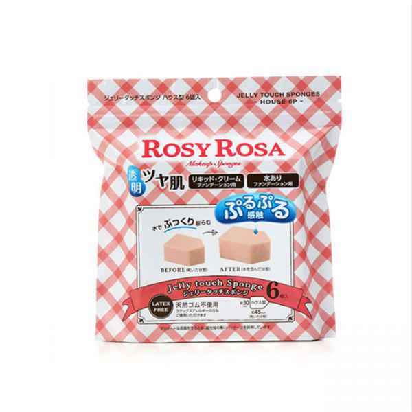 Rosy Rosa Jelly Touch Sponge House Shaped 6p 上妆神器果冻海绵异型6入