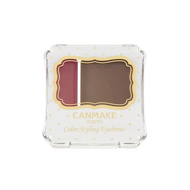 CANMAKE Color Styling Eyebrow 01 Bordeaux Brown 双色啫喱眉膏 #01波尔多酒红棕