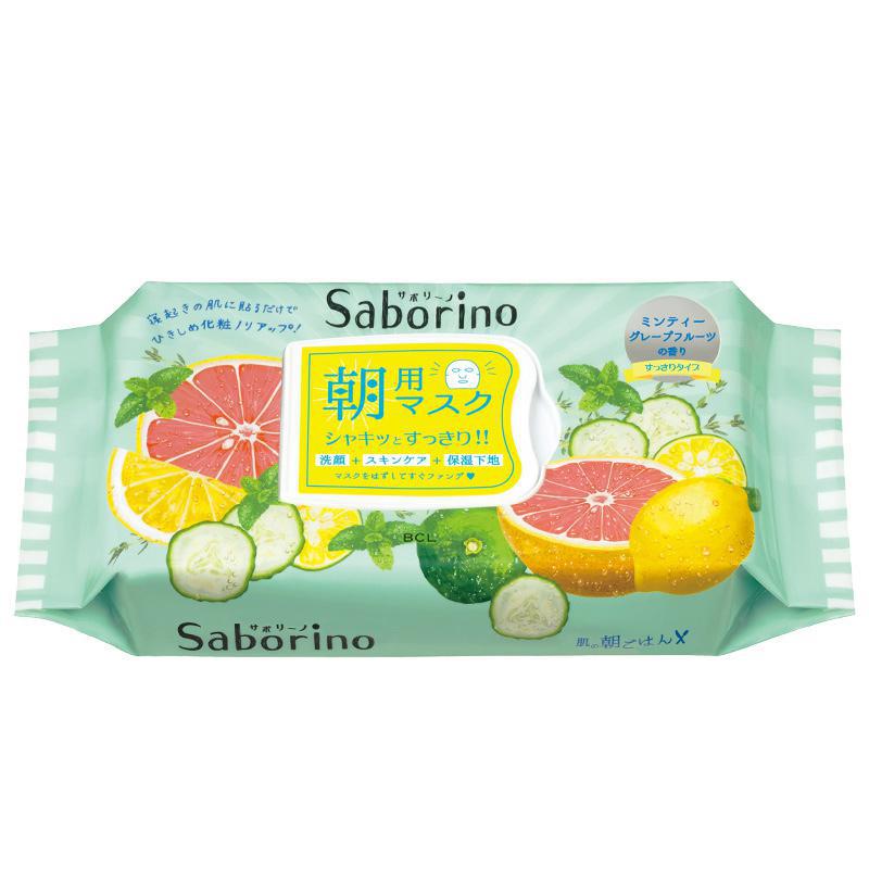 BCL Saborino Morning Face Mask Fresh Grapefruit 32 Sheets 清爽西柚早安面膜
