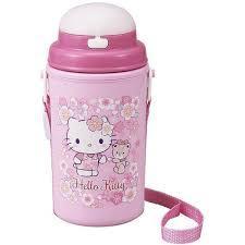 OSK HELLO KITTY Water Bottle W/Straw   CS-450S 日本HELLO KITTY带吸管水杯