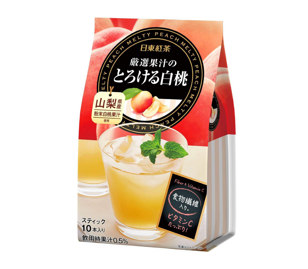 Nitto Torokeru Peach Juice Stick 10pc  日东白桃果汁冲饮（10条）