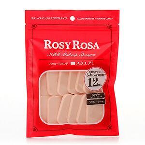 ROSY ROSA VALUE SPONGE SQUARE L 12P 经济装方形上妆海绵12个入
