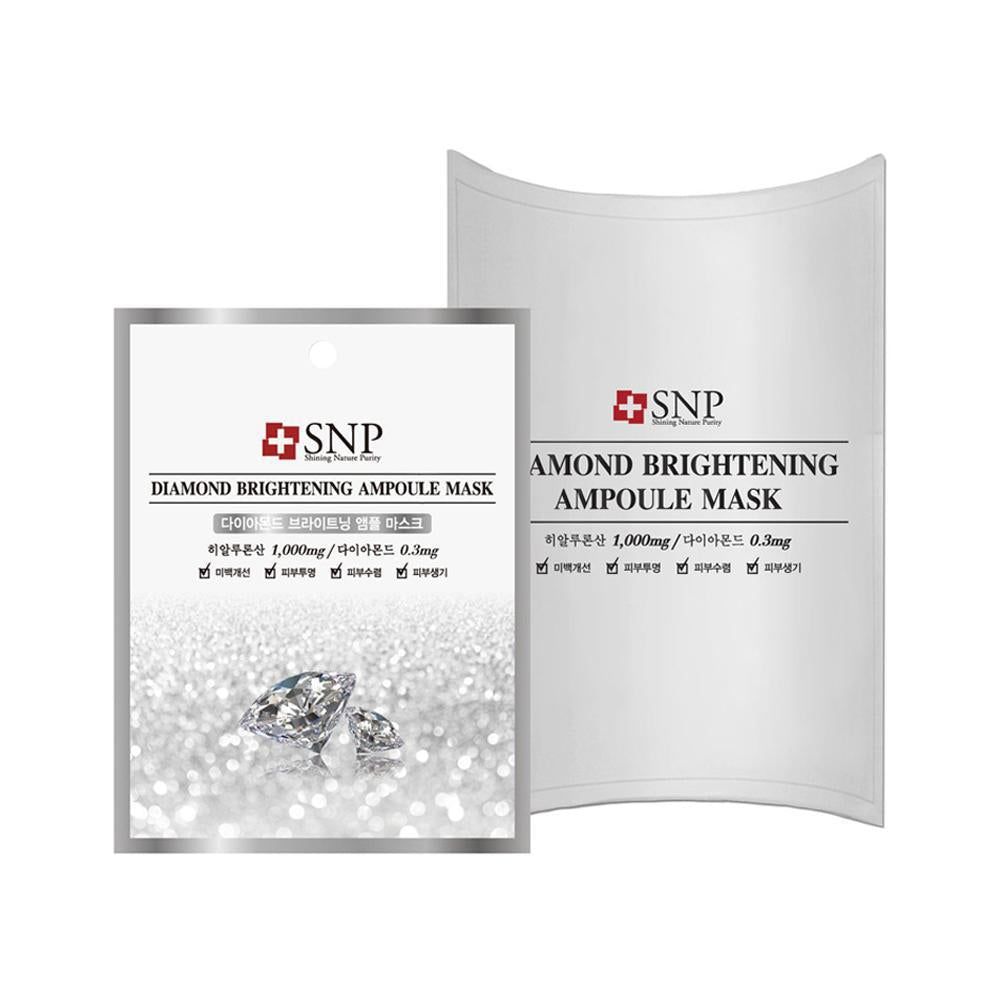 SNP Diamond Brightening Ampoule Mask 钻石提亮美白面膜10片